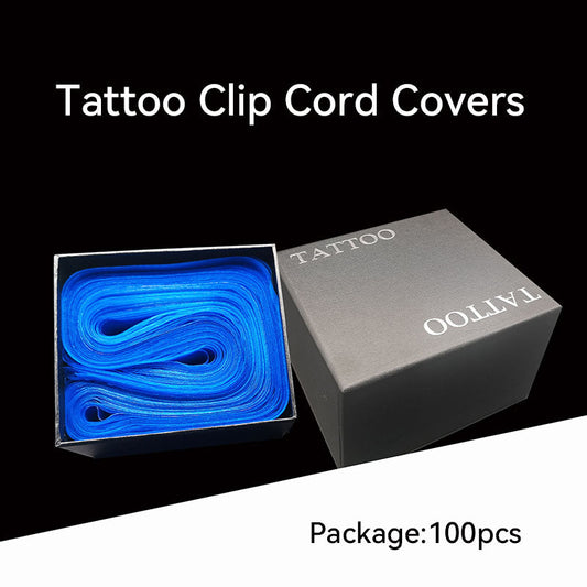 Fundas desechables para cables de pinzas de tatuaje (azul - 100 unidades)