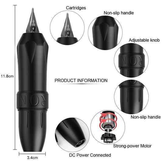 Kit de máquina de tatuar más vendido: juego completo de herramientas para tatuar con motor.