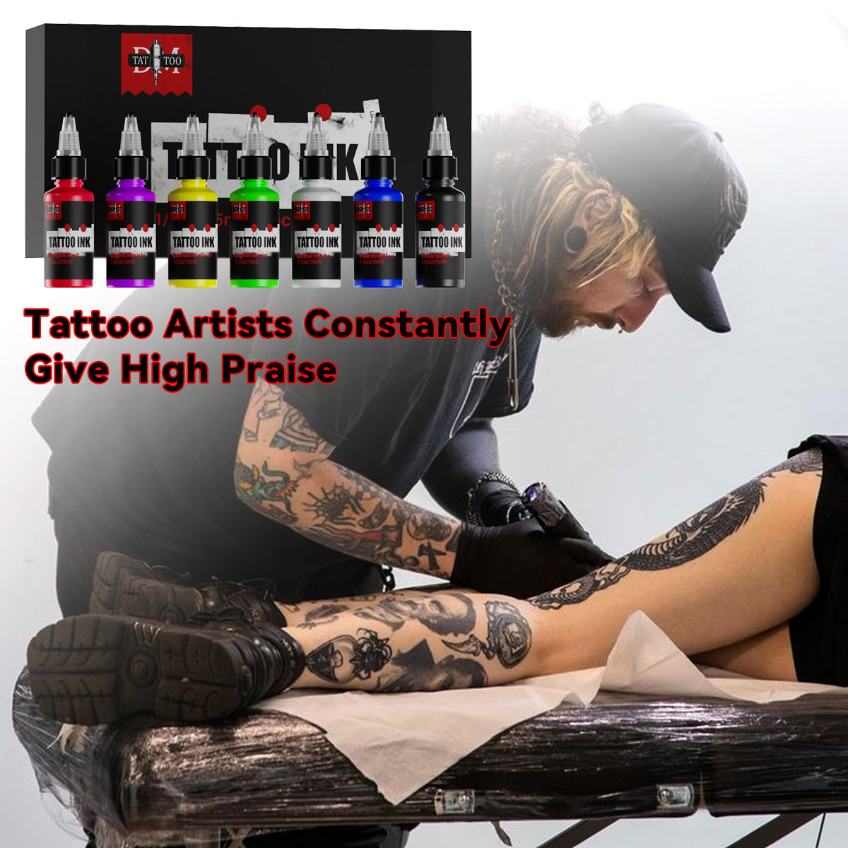 15ML Tattoo Ink Set – 7 Classic Colors