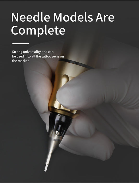 10 agujas desechables para cartuchos de tatuaje – Agujas cortas estilo Cheyenne para micropigmentación y tatuaje