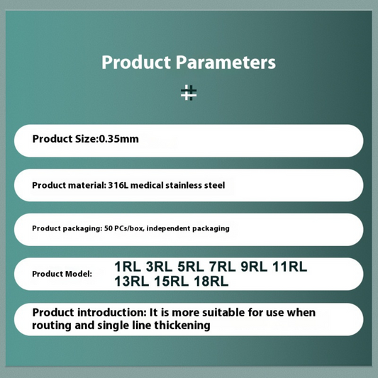 Disposable RL & Shader Tattoo Needles – For Tattoo Machines, Box of 50