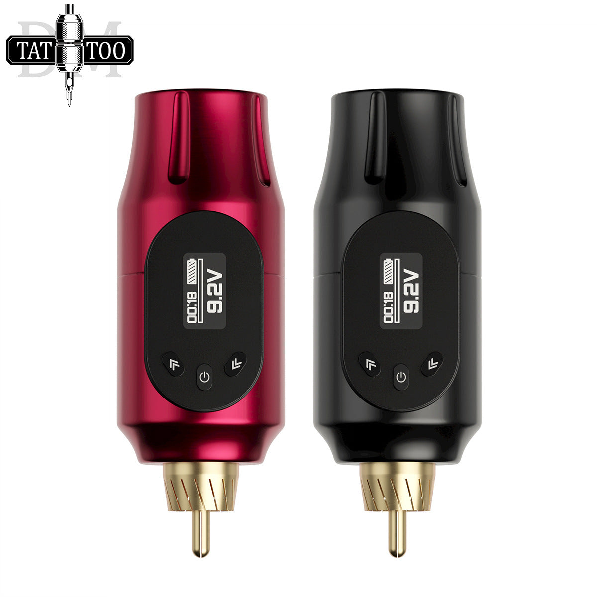 Portable OLED Wireless Tattoo Power Supply – 2000mAh Mini RCA Battery for Tattoo Pen