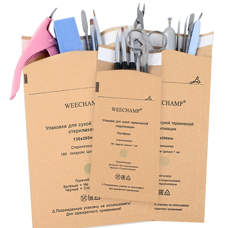 Self-Sealing Sterilization Bags – Heat-Resistant Kraft Pouches for Nail & Tattoo Tools