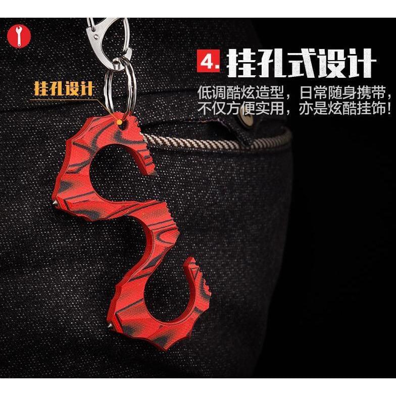 2019 Ultra-light G10 Material Seahorse Three Finger Spiked Brass Knuckles