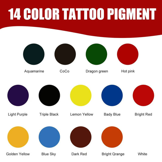Dynamic OG Tattoo Ink Color Set (14 Colors - 1 oz.)