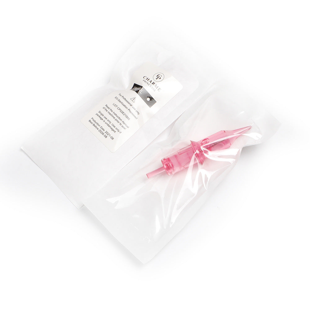 Pink Disposable PMU Cartridge Needles – Eyeliner, Eyebrow, Scalp & Tattoo Use (10pcs/Box)