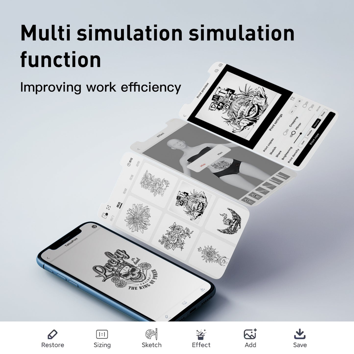 Bluetooth Mini A4 Tattoo Stencil Printer – Thermal Transfer Machine, Clear & Smudge-Resistant
