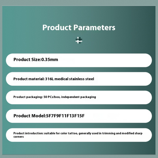 Disposable Flat Shader Tattoo Needles – Large Fogging Type, Box of 50