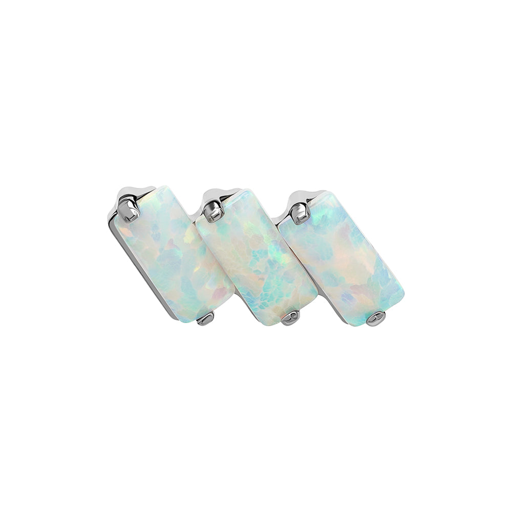 Tilum 14-12g Internal Titanium Step-Stacked Opal Top — Price Per 1