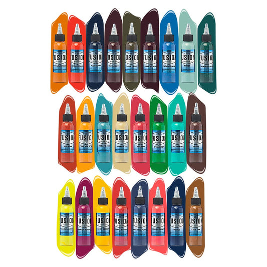 Set de 25 tintas de colores — Tinta para tatuajes Fusion