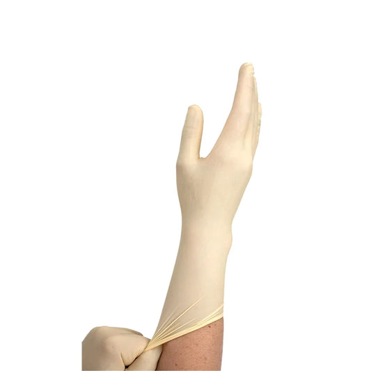 Dynarex Sterile White Latex Gloves — Box of 100
