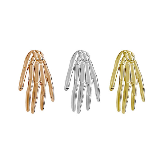 Tilum 14kt Gold Skeleton Hand Threadless Top — Price Per 1