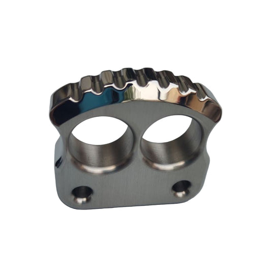 Puño americano de doble dedo de acero inoxidable 304 para autodefensa | Puño americano EDC