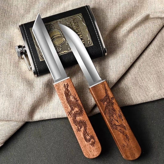 DefendGear Dragoncrest Heritage Wooden-Sheath Outdoor Knife