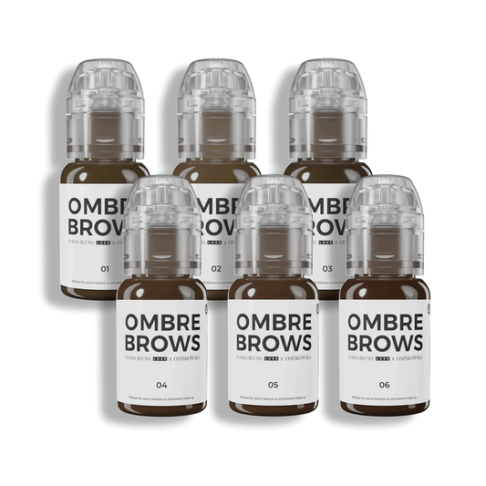 Paulina Osinkowska Ombre Brows 6 Bottle Set — Perma Blend — 1/2oz