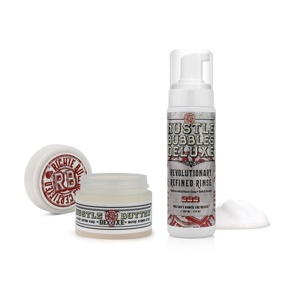 Hustle Bubbles 7oz Bottle with 1oz Tub Hustle Butter Deluxe Bundle