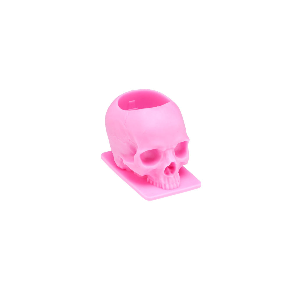 Saferly Skull Silicone Ink Caps —Size #16 (Large) — Bag of 200 — Pick Color