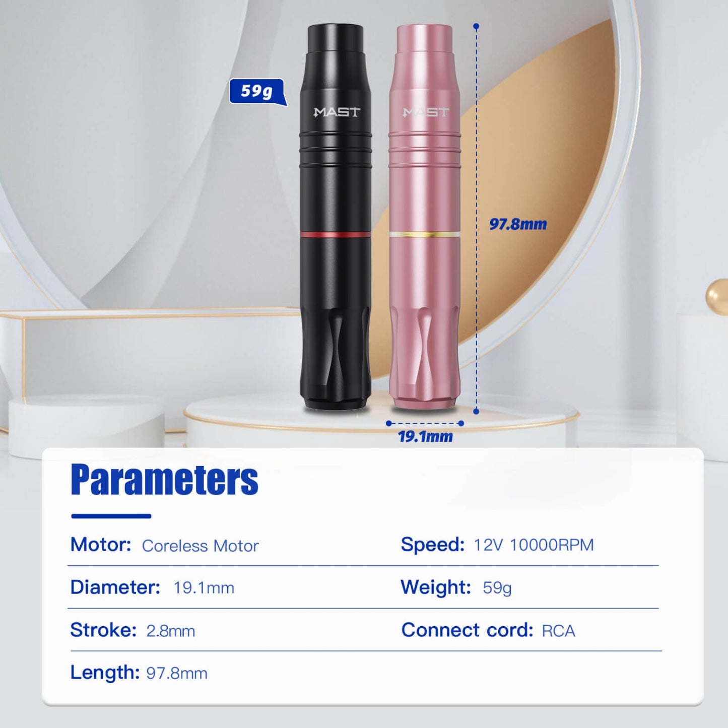 Dragonhawk Tattoo Pen Machine with 2.8MM Stroke | Mast Tour 2