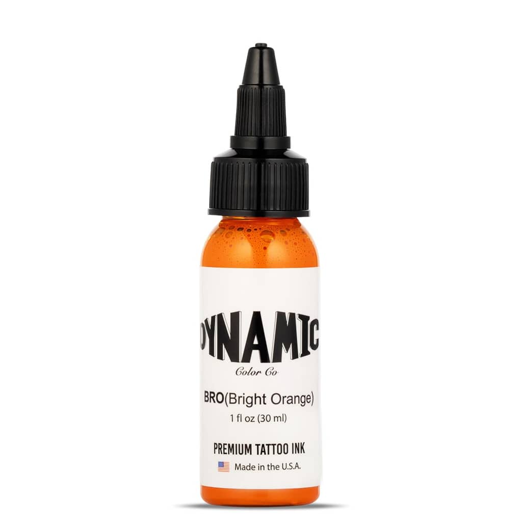 Dynamic Bright Orange Tattoo Ink