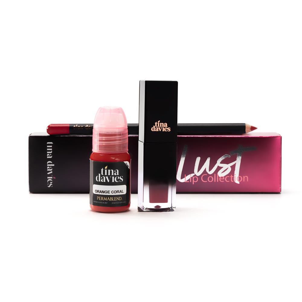 Tina Davies Lip Trio — Perma Blend — Orange Coral