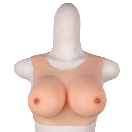 Lightweight Round-Neck Silicone Breastplate — C–G Cup