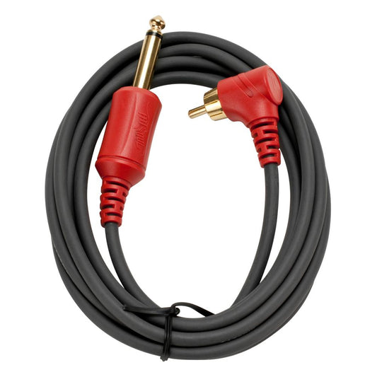 TATSoul 6ft Lux 90 Degree Plus RCA Cord 1/4 Inch Mono Plug