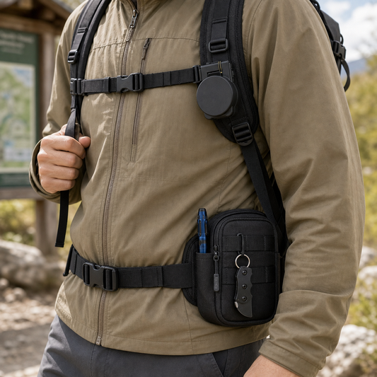TrailReady EDC Carry Kit organized carry setup with T-05 pen flashlight