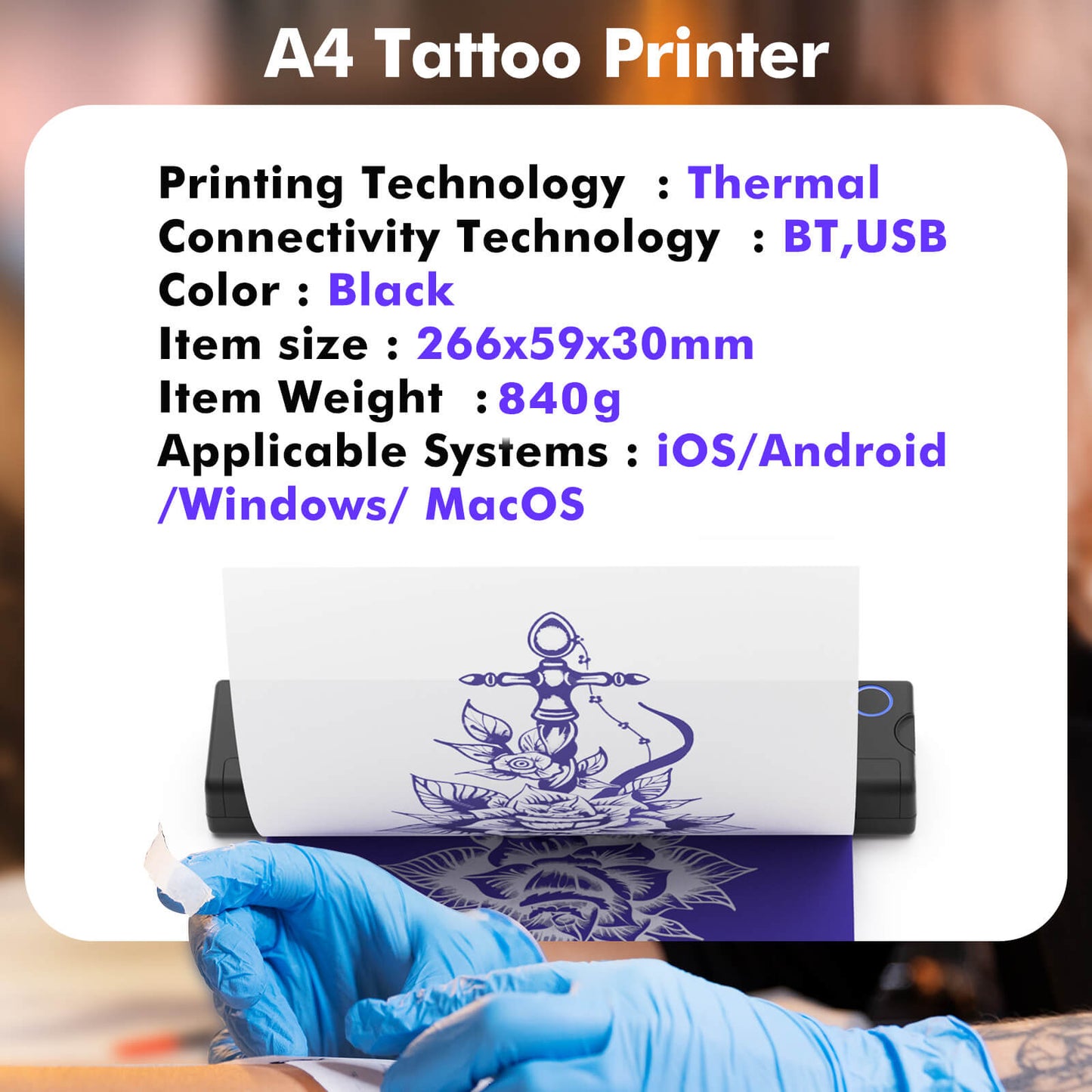 Tattoo Mate Bluetooth Inkless Printer