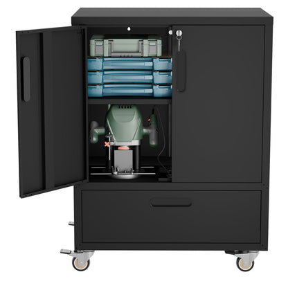 【USA】Tattoo Tool Cart with Wheels & Drawer – Heavy-Duty Rolling Trolley for Tattoo Studio