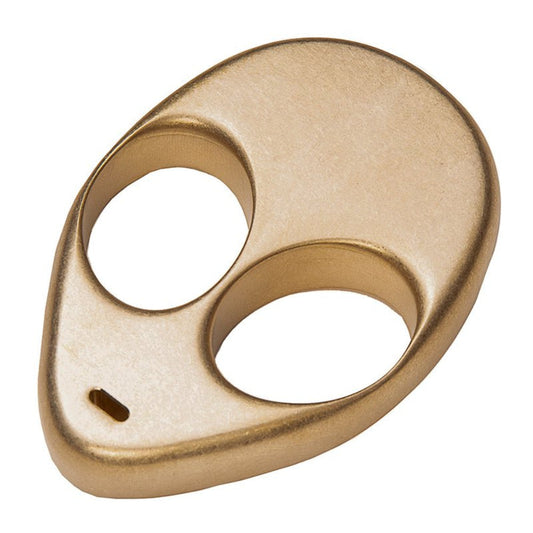 Alien-style solid brass EDC multi-tool keychain with premium finish
