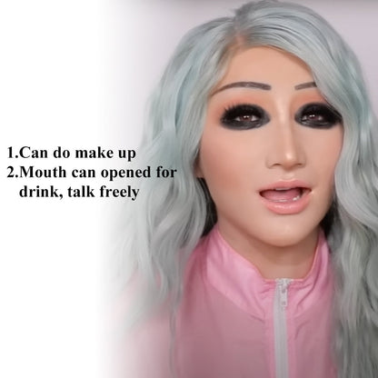 Realistic Female Full-Head Silicone Face Mask