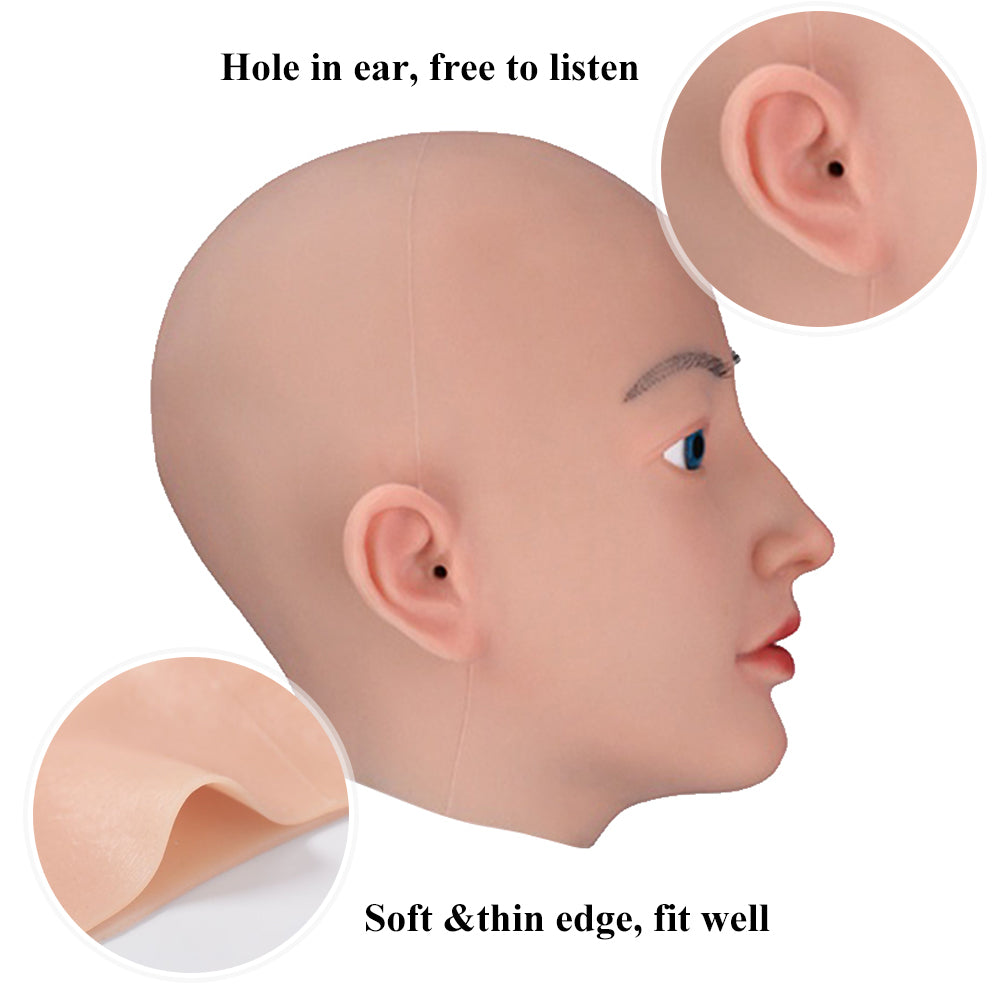 Realistic Female Full-Head Silicone Face Mask