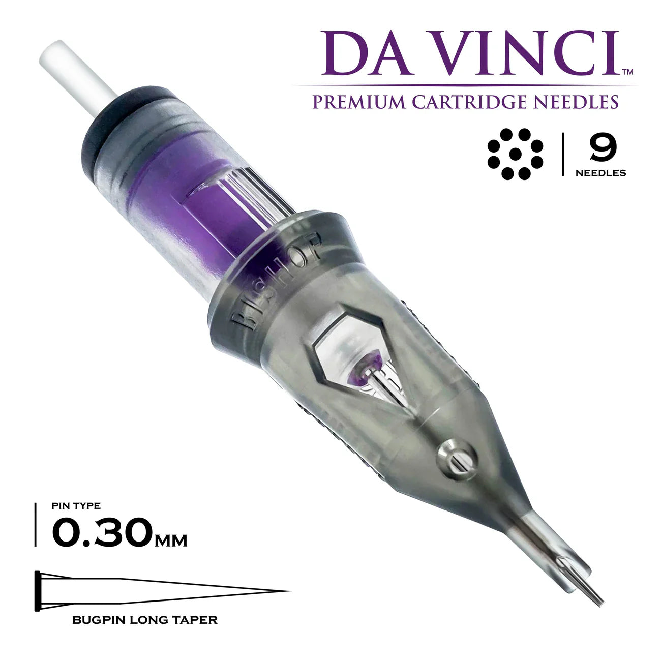 Bishop Da Vinci V2 Tattoo Cartridge Needles — Box of 20