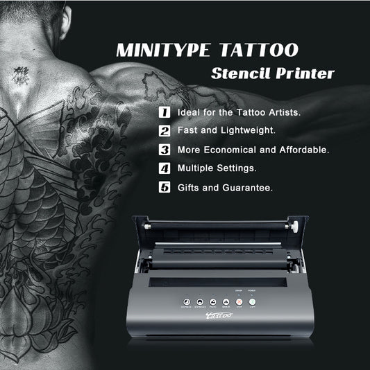 MT200 Tattoo Transfer Machine – Upgraded Thermal Stencil Printer & Copier for Tattoo Design Transfer