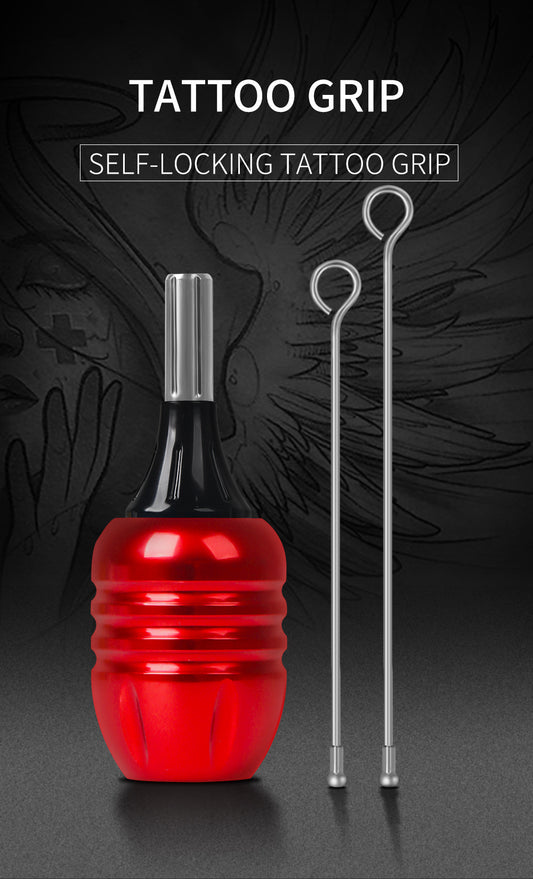 Adjustable 30mm Colored Aluminum Integrated Needle Tattoo Grip – Short Needle Compatible