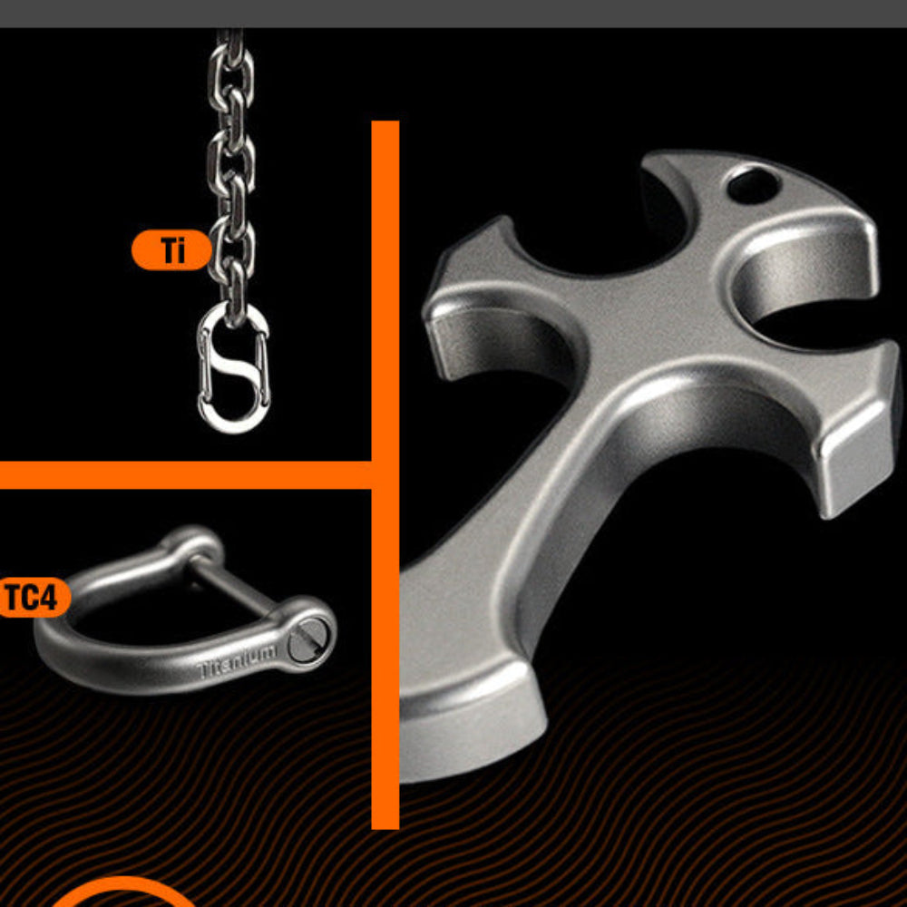 Titanium Alloy  Cross Pendant EDC Tool