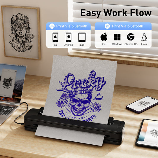 Solong Bluetooth Mini A4 Tattoo Printer – Thermal Stencil Machine