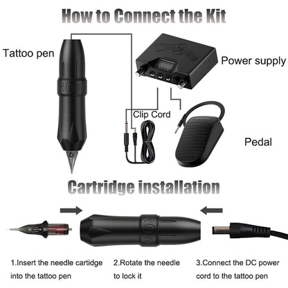 Best-Selling Tattoo Machine Kit – Complete Motor Tattoo Pen Tool Set