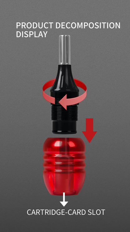 Adjustable 30mm Colored Aluminum Integrated Needle Tattoo Grip – Short Needle Compatible