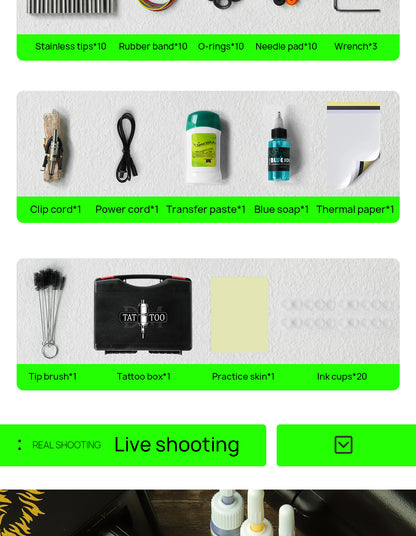 Tattoo Kit for Beginners – Dual Coil Machines Set
