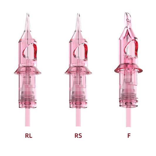 Pink Disposable PMU Cartridge Needles – Eyebrow, Eyeliner, SMP & Cosmetic Tattoo