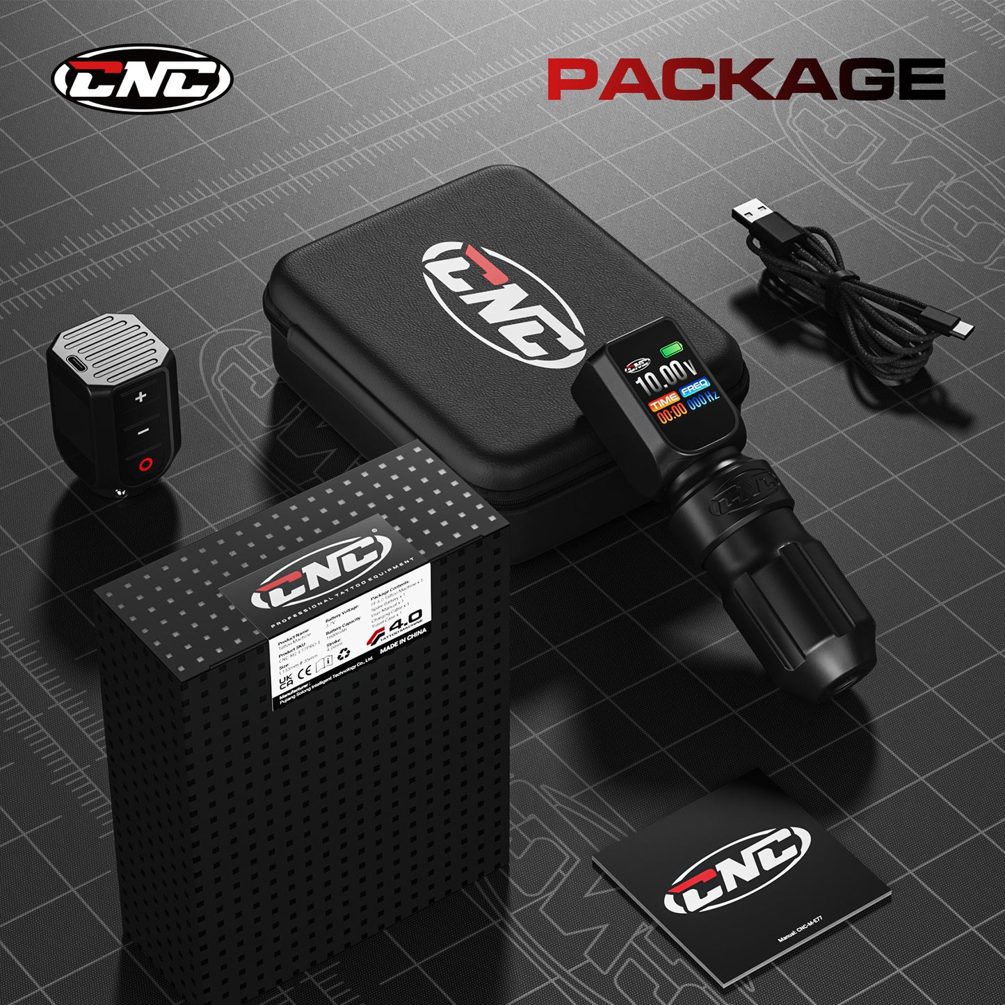 Dual Battery Wireless Tattoo Machine – 4.0mm Stroke Hollow Cup Motor Pen