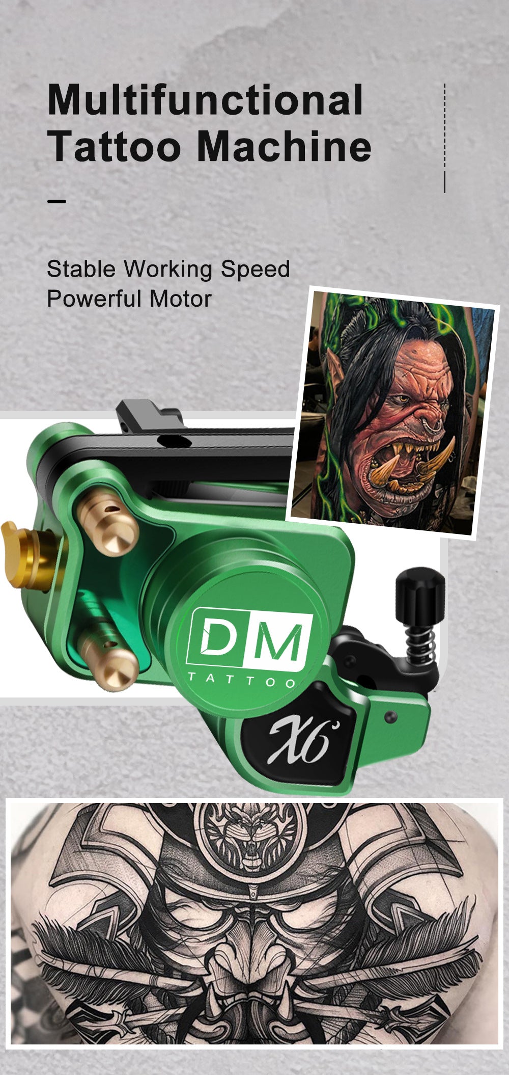 Spring Motor Tattoo Machine – All-in-One Rotary Pen for Lining & Shading