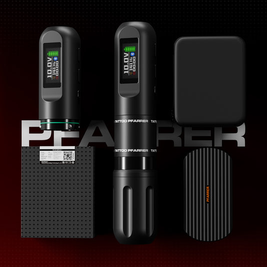 Wireless Tattoo Pen Machine – Dual Battery Rechargeable All-in-One Tattoo Gun with Bluetooth Foot Pedal