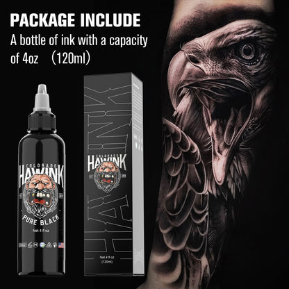 Black Tattoo Ink 120ml – Lining & Shading Tattoo Pigment