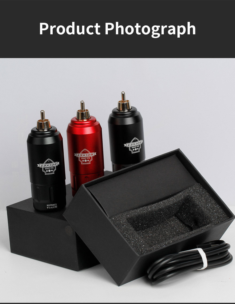 Mini Wireless Tattoo Battery Power Supply – 1200mAh RCA Portable Charging Pack for Tattoo Pen