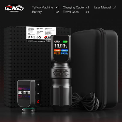 Dual Battery Wireless Tattoo Machine – 4.0mm Stroke Hollow Cup Motor Pen