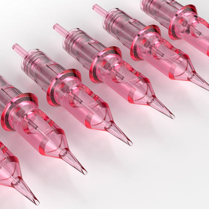 Pink Disposable PMU Cartridge Needles – Eyeliner, Eyebrow, Scalp & Tattoo Use (10pcs/Box)
