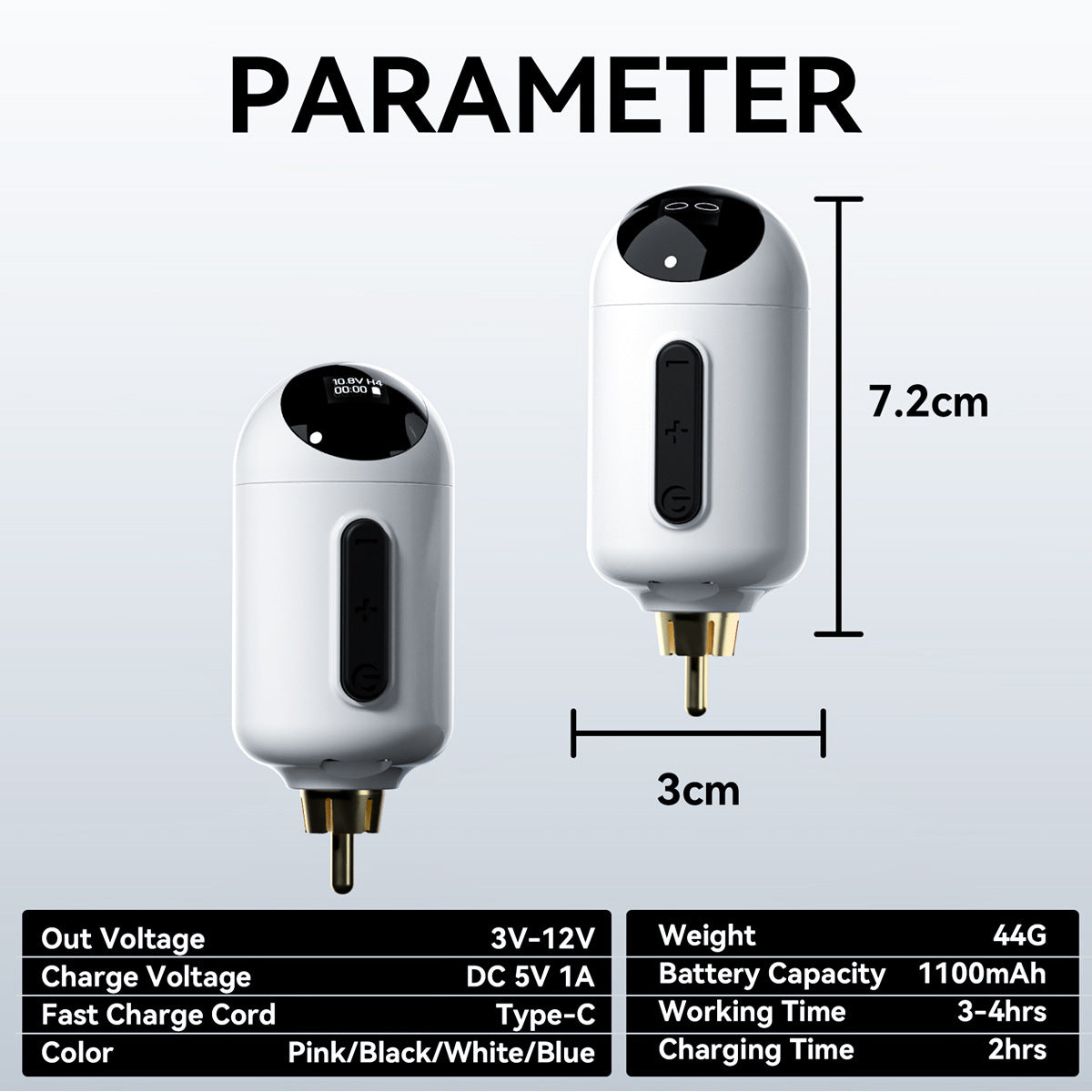 Tattoo Wireless Mini Power Supply – Rechargeable Battery for Tattoo Pen & Motor Machine