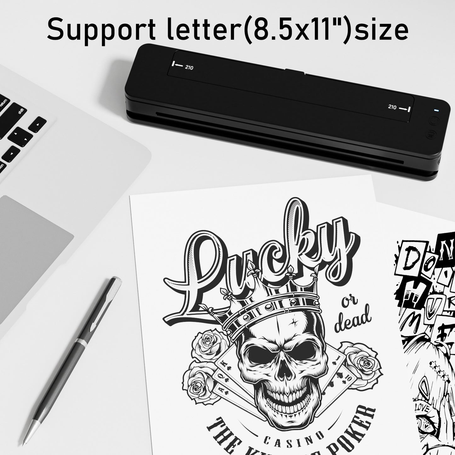 Bluetooth Mini A4 Tattoo Stencil Printer – Thermal Transfer Machine, Clear & Smudge-Resistant